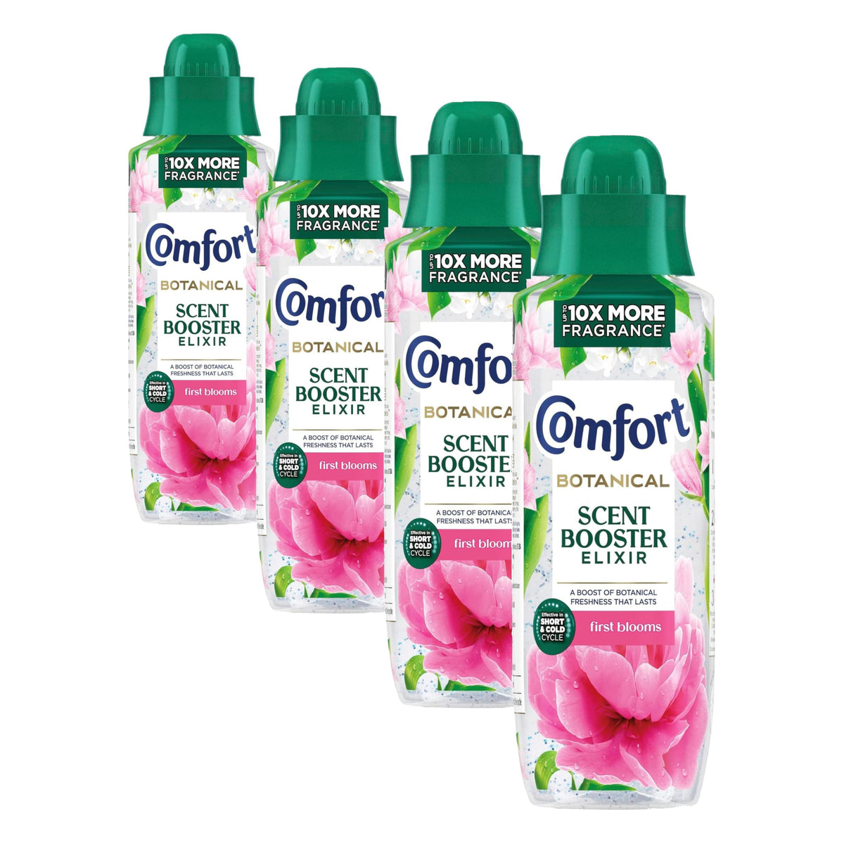 Comfort Botanical First Blooms Scent Booster Elixir - Up to 10x More Fragrance | 460ml x 4 Pack | Liquid