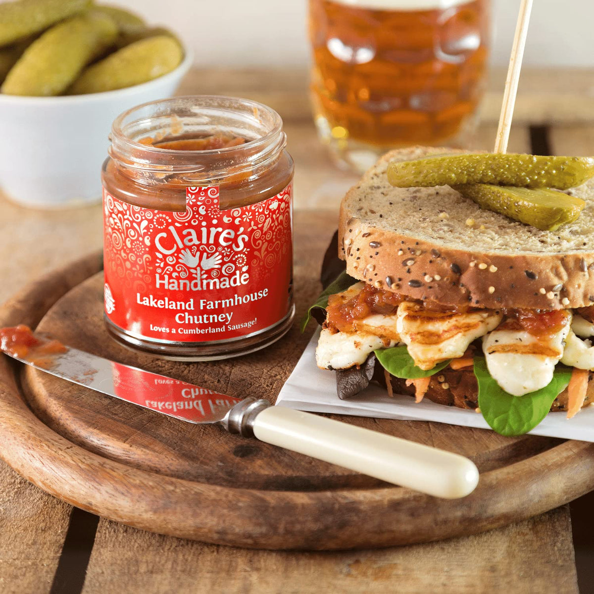 Claire's Handmade Lakeland Farmhouse Chutney - Gently Spiced Tomato & Apple | 2 x 200g Jars 3