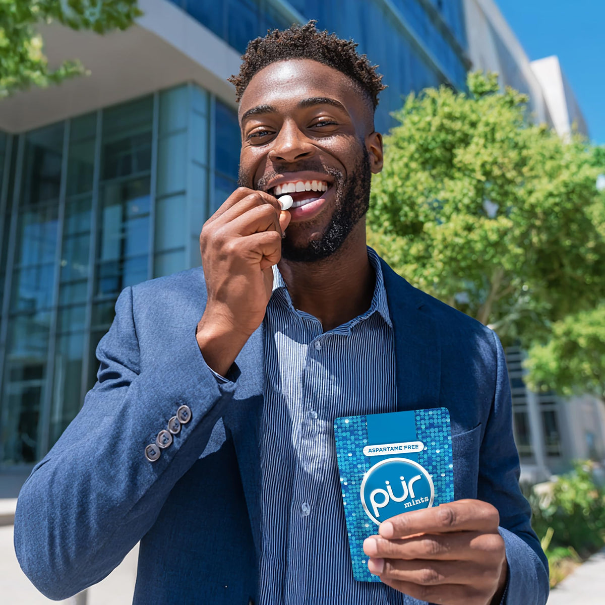 PUR Mints Peppermint Sugar Free Breath Mints - 65 Count Pouch | Pack of 3 | Aspartame Free 3