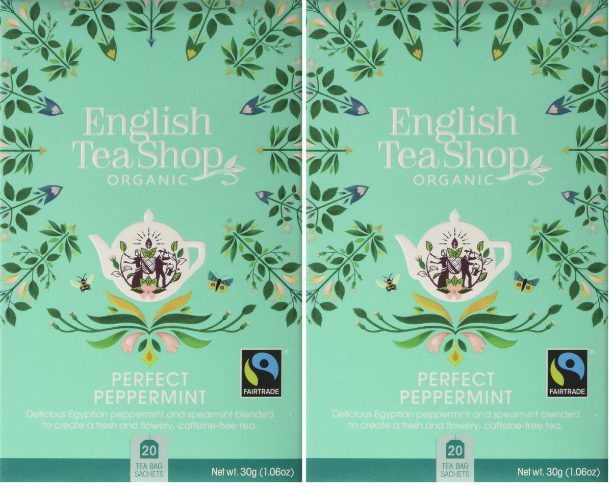 English Tea Shop Perfect Peppermint Herbal Tea - 20 Count (Pack of 2)