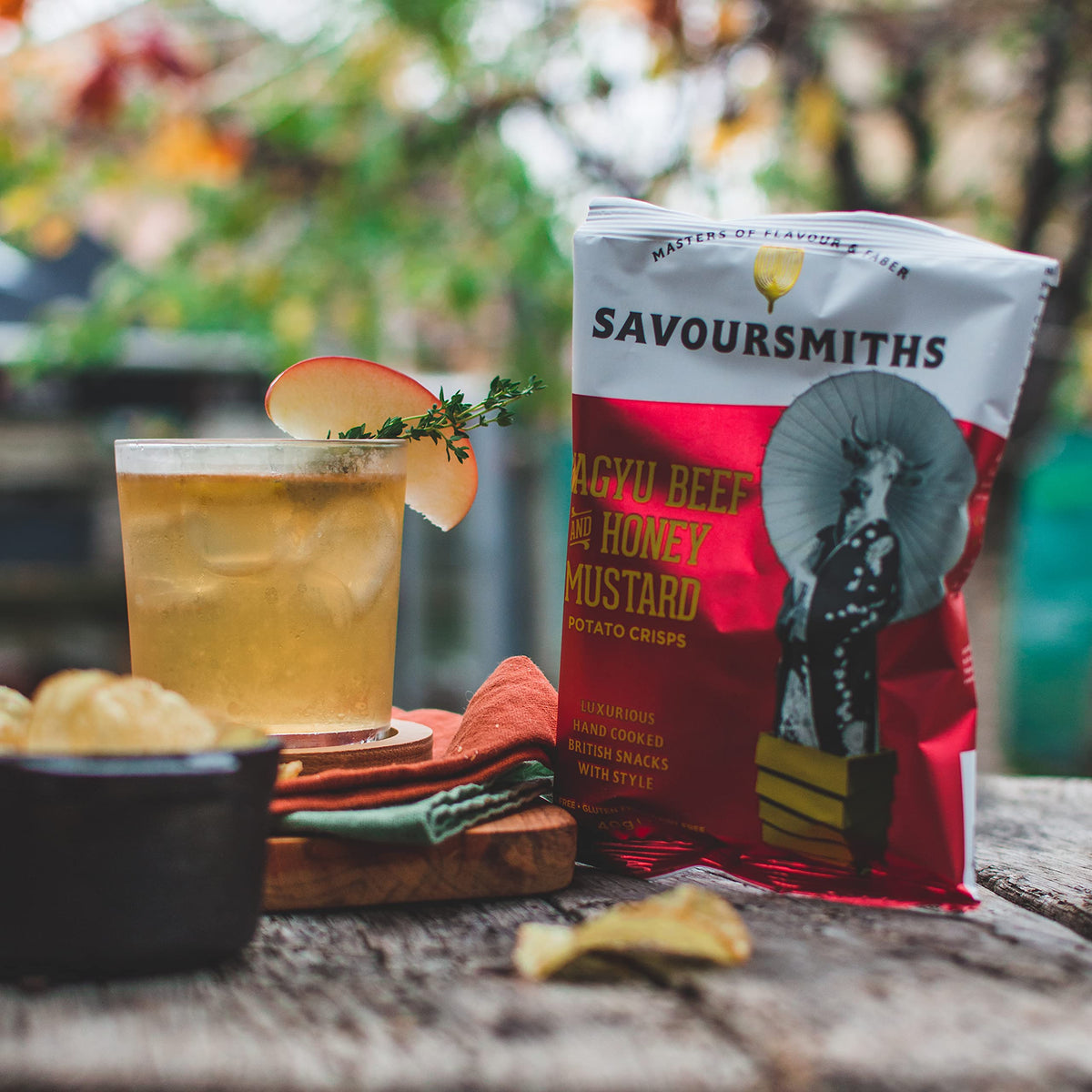 SAVOURSMITHS Wagyu Beef with Honey Mustard Luxury English Potato Crisps - Pack of 24 5