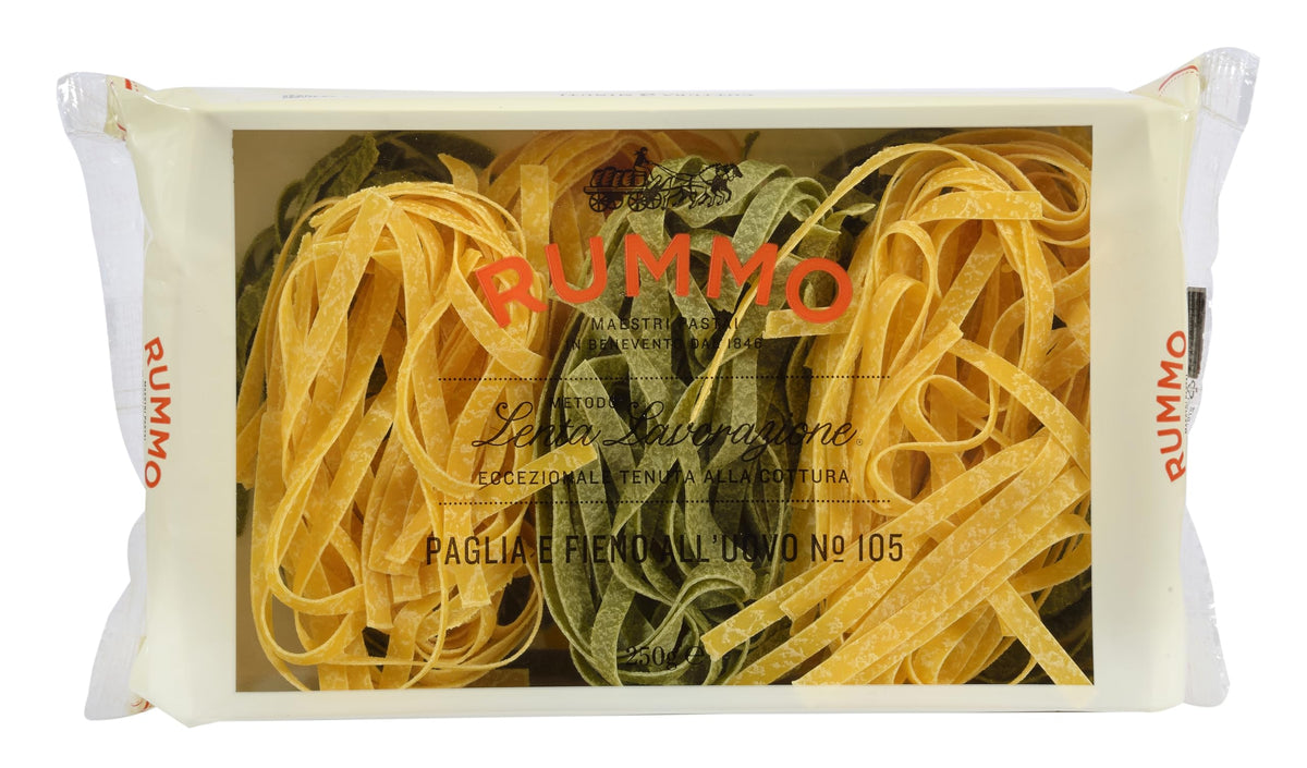 Rummo Paglia e Fieno Egg & Spinach Pasta - Artisan Italian Long Pasta, 250g