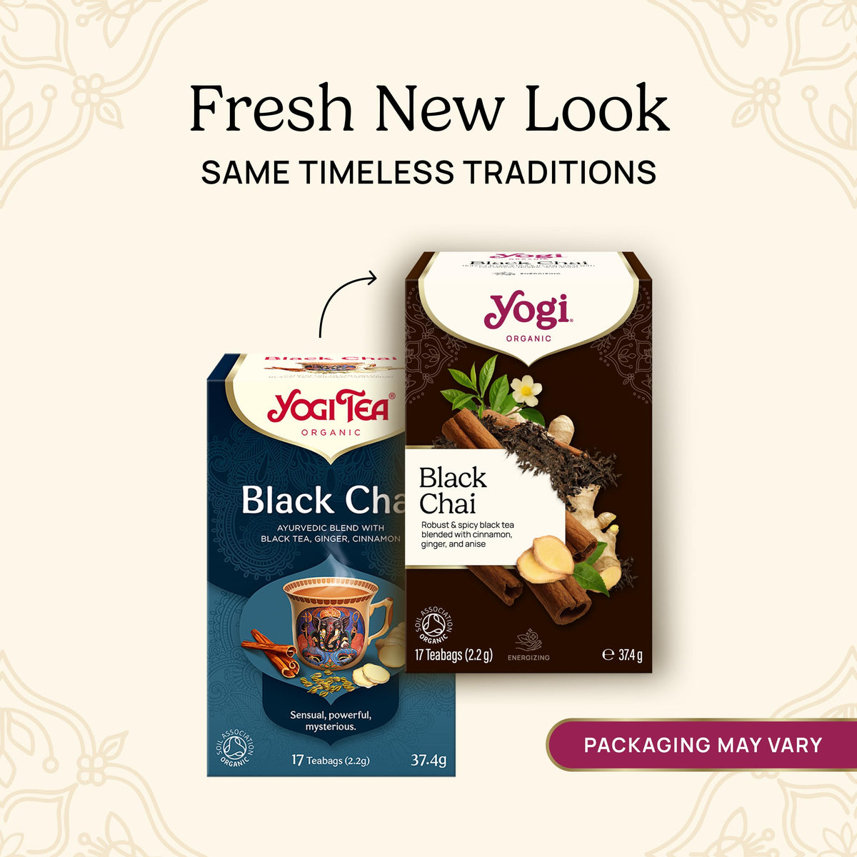 Yogi Black Chai Organic Herbal Tea - Supports Digestion | 6 Boxes, 102 Tea Bags 3