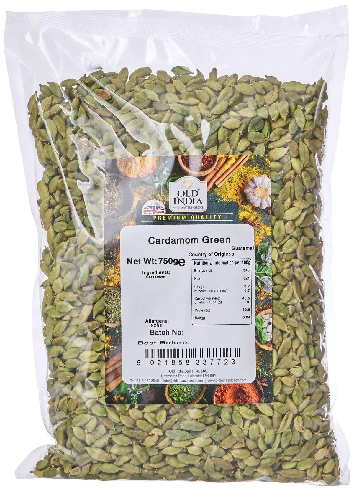 Old India Green Cardamom Pods - 750g | Natural & Additive-Free