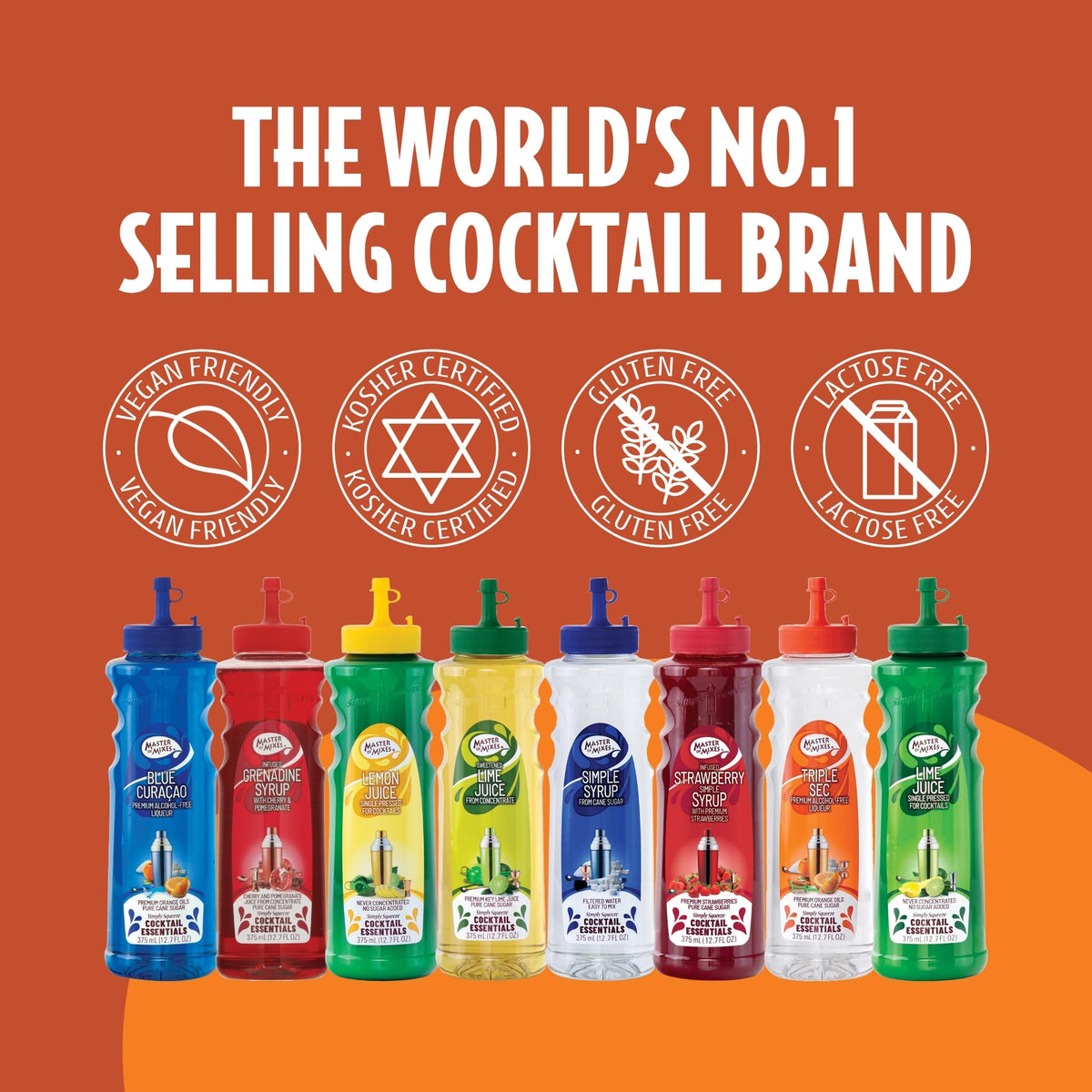 Master of Mixes Triple Sec Syrup - Sugar Cane Base | 375ml 5