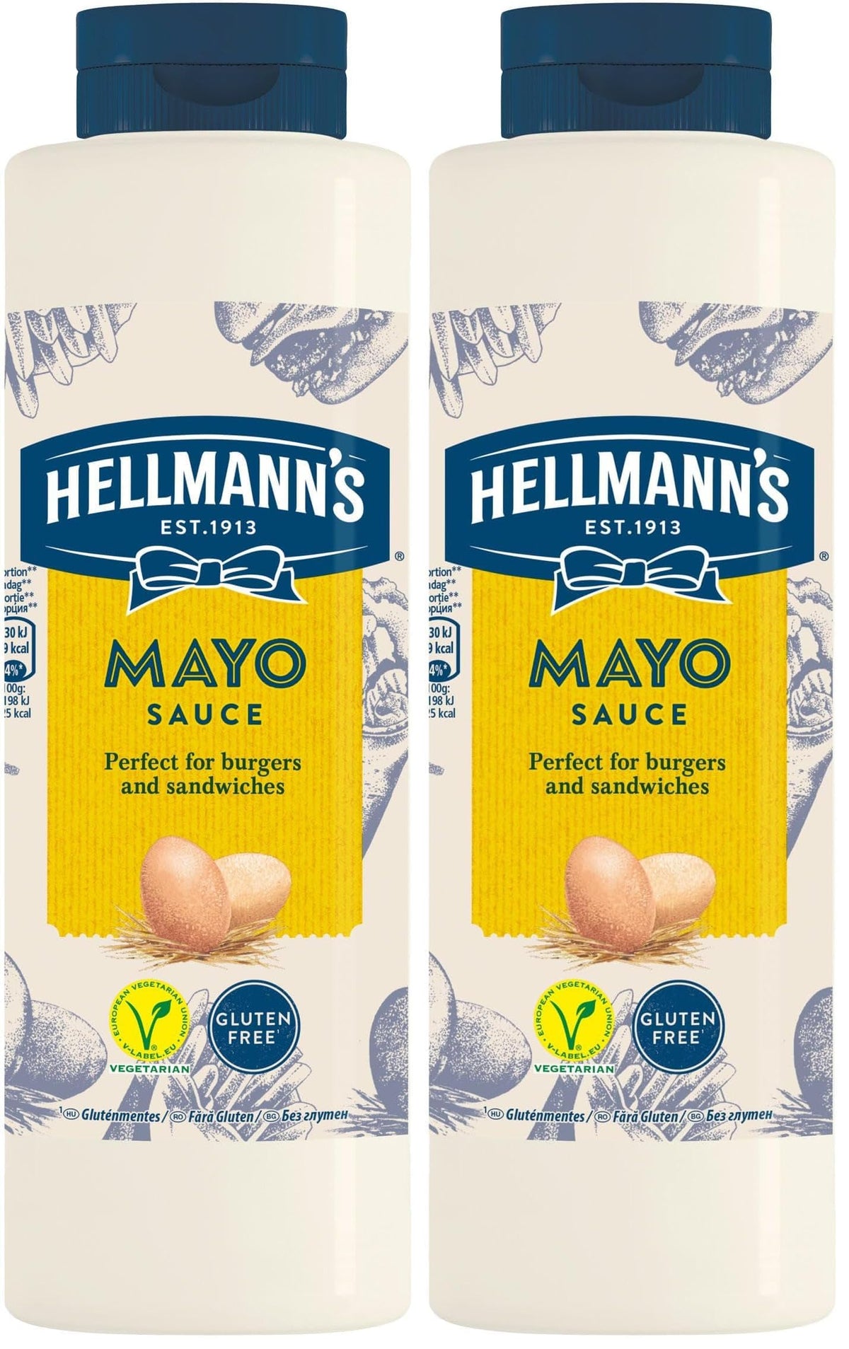 Hellmann's Mayonnaise Sauce - Classic Taste & Creaminess | Gluten-Free | Suitable for Vegetarians