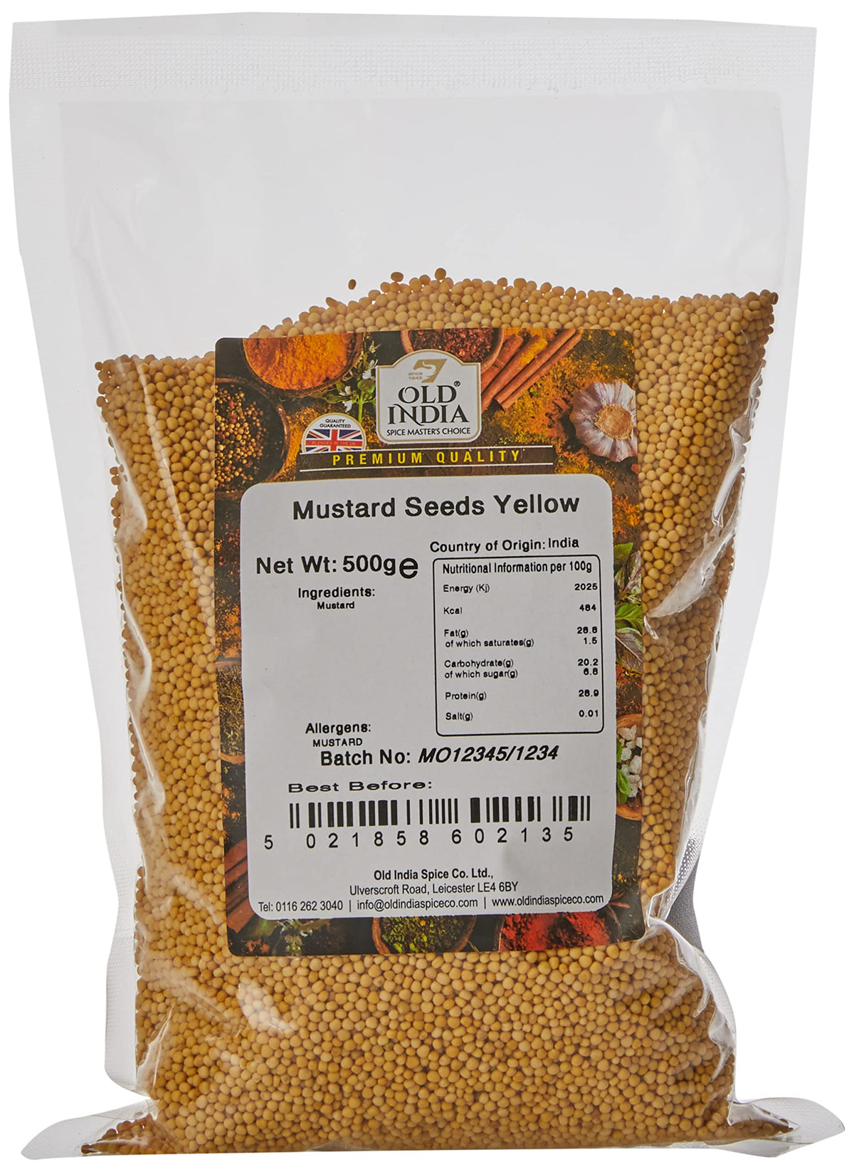 Old India Yellow Mustard Seeds - 500g | Natural, GMO Free