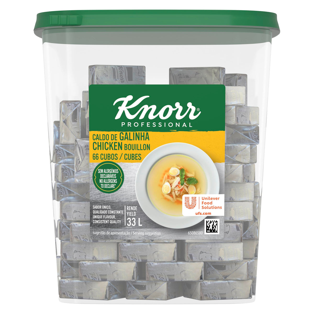 Knorr Professional Chicken Bouillon Cubes - Gluten Free, 1 Cube Makes 500ml Bouillon, 660g Pack