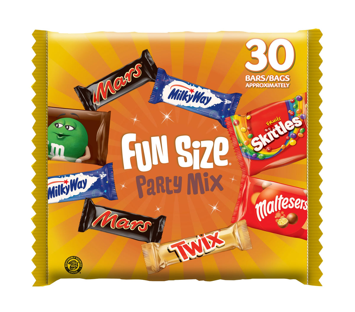 Mars Variety Pack - 30 Fun Size Chocolate & Sweet Bags | 540g