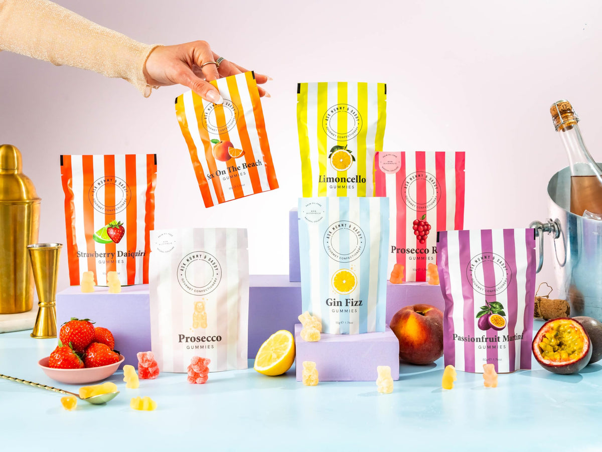 Ask Mummy & Daddy Gin Fizz Pouch - Gummy Sweets | 50g 8