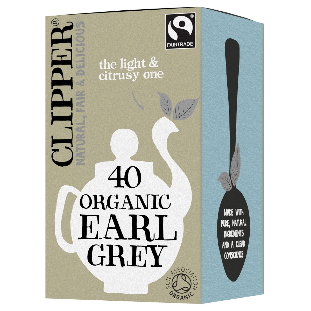 Clipper Organic Earl Grey Tea Bags - 40 Count Pack of 4 | Fairtrade, Biodegradable 1