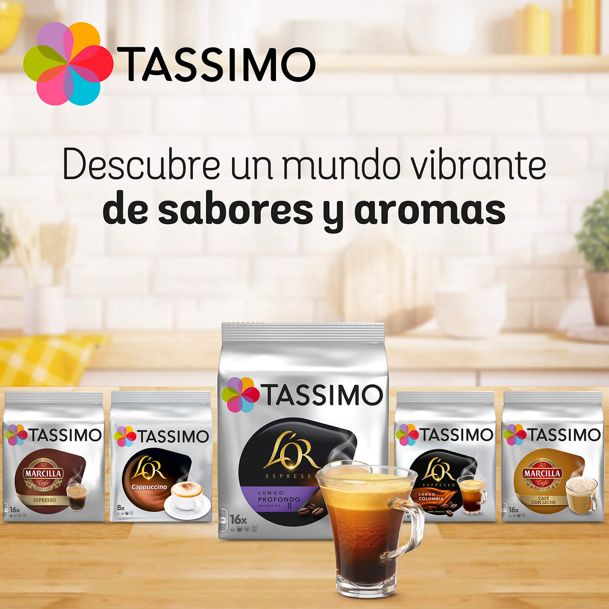 Tassimo L'OR Espresso Decaffeinated Coffee Pods - Citrus Notes, 80 Count (Pack of 5) 5