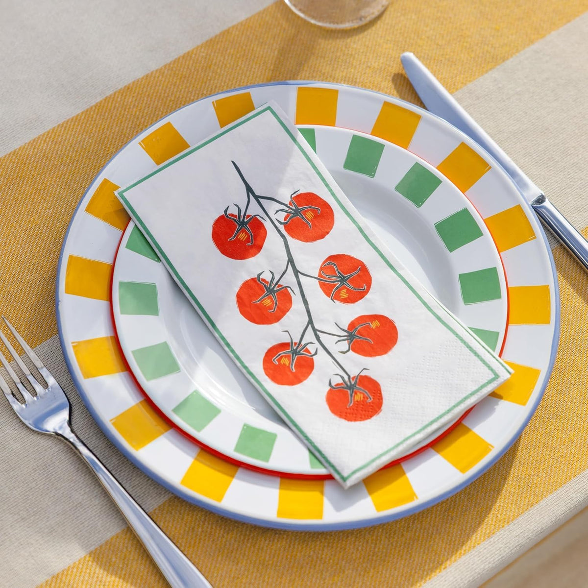 Talking Tables Tomato Napkins - Set of 16, 40x40 cm, 3-Ply Paper 3