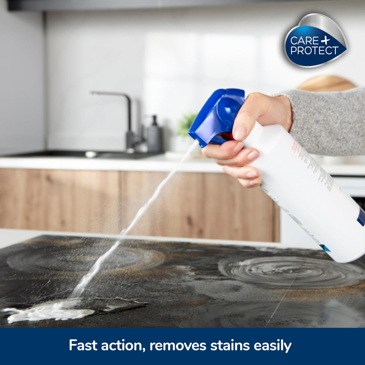 CARE + PROTECT Universal Hob Degreaser - 500ml Spray | Lemon Scent | Streak Free 4