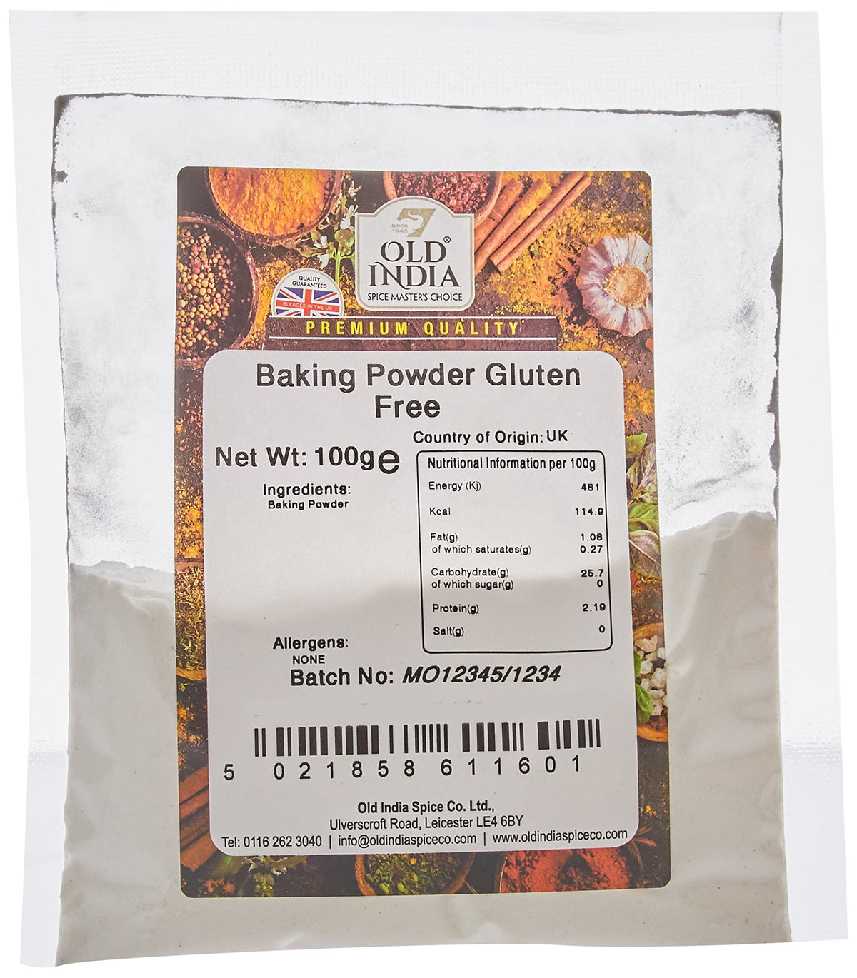 Old India Baking Powder - Gluten Free | 100g