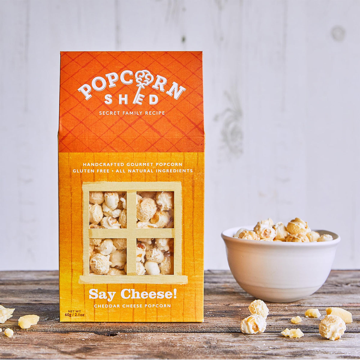 Popcorn Shed Say Cheese! Gourmet Popcorn - Mature Cheddar Cheese | 80g | Low Calorie Snack 5