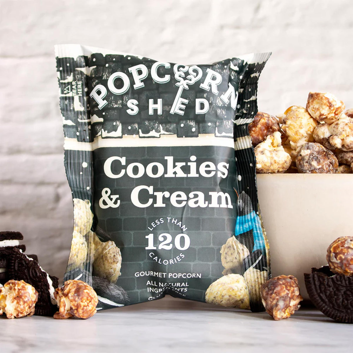 Popcorn Shed Cookies & Cream Gourmet Popcorn - Gluten Free, 24g