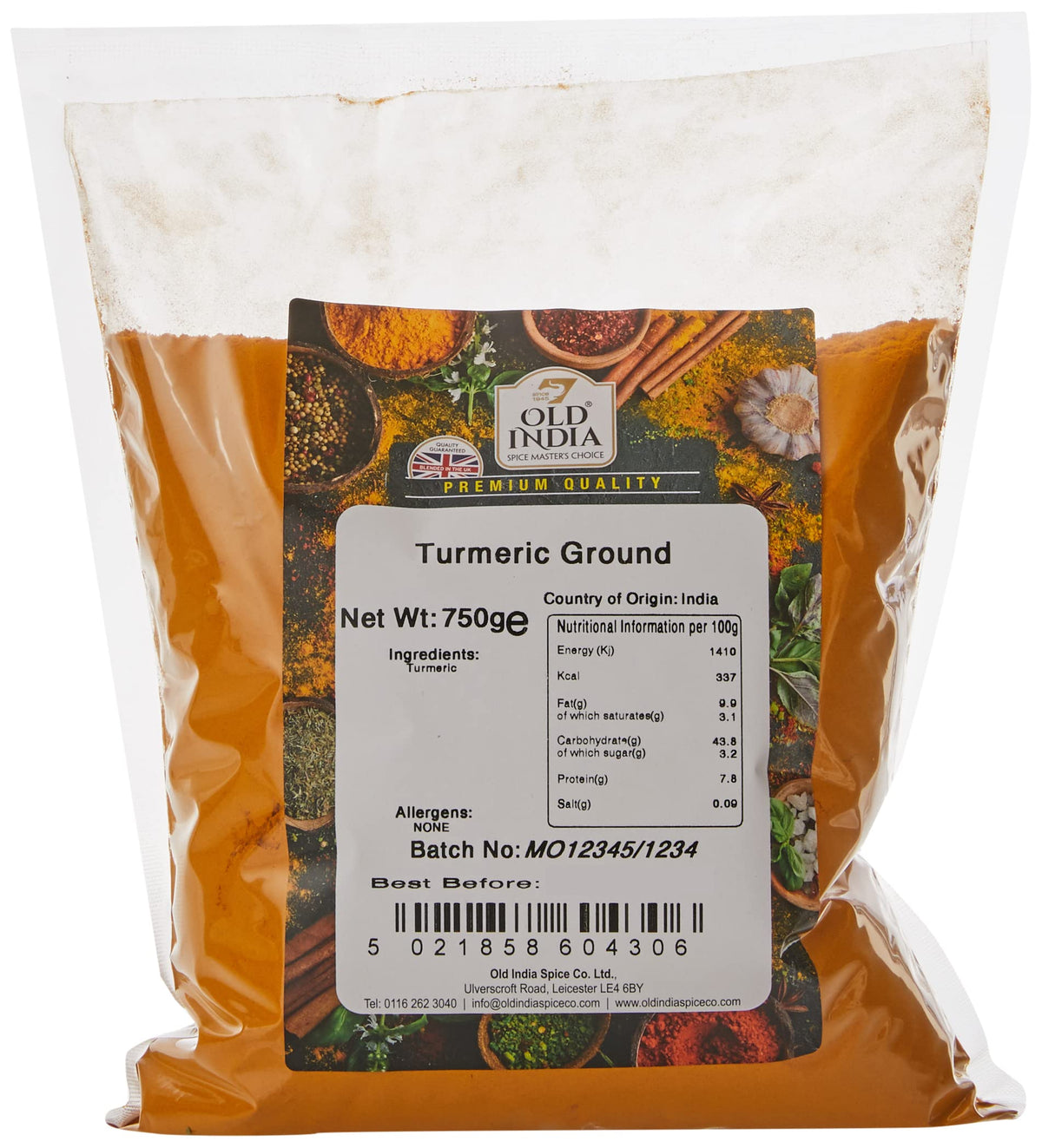 Old India Ground Turmeric Powder - 100% Natural, Additive-Free | 750g 1