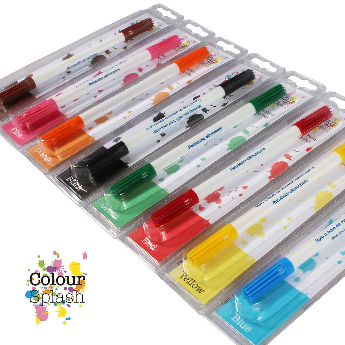 Colour Splash Edible Food Colouring Pens - Dual Tip, 8 Colours, 2ml Pack 6