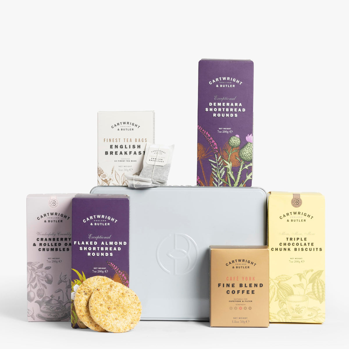 Cartwright & Butler Brew & Biscuit Hamper - 4 Biscuit Varieties, English Breakfast Tea & Coffee 4