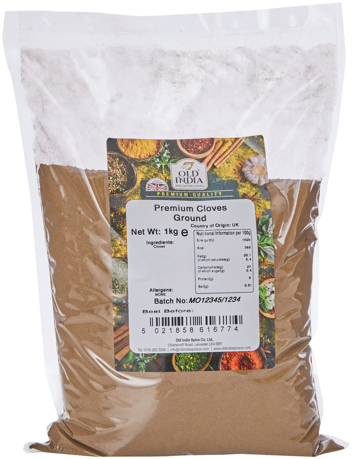 Old India Ground Cloves - 1kg Bag | Natural, Additive-Free 1