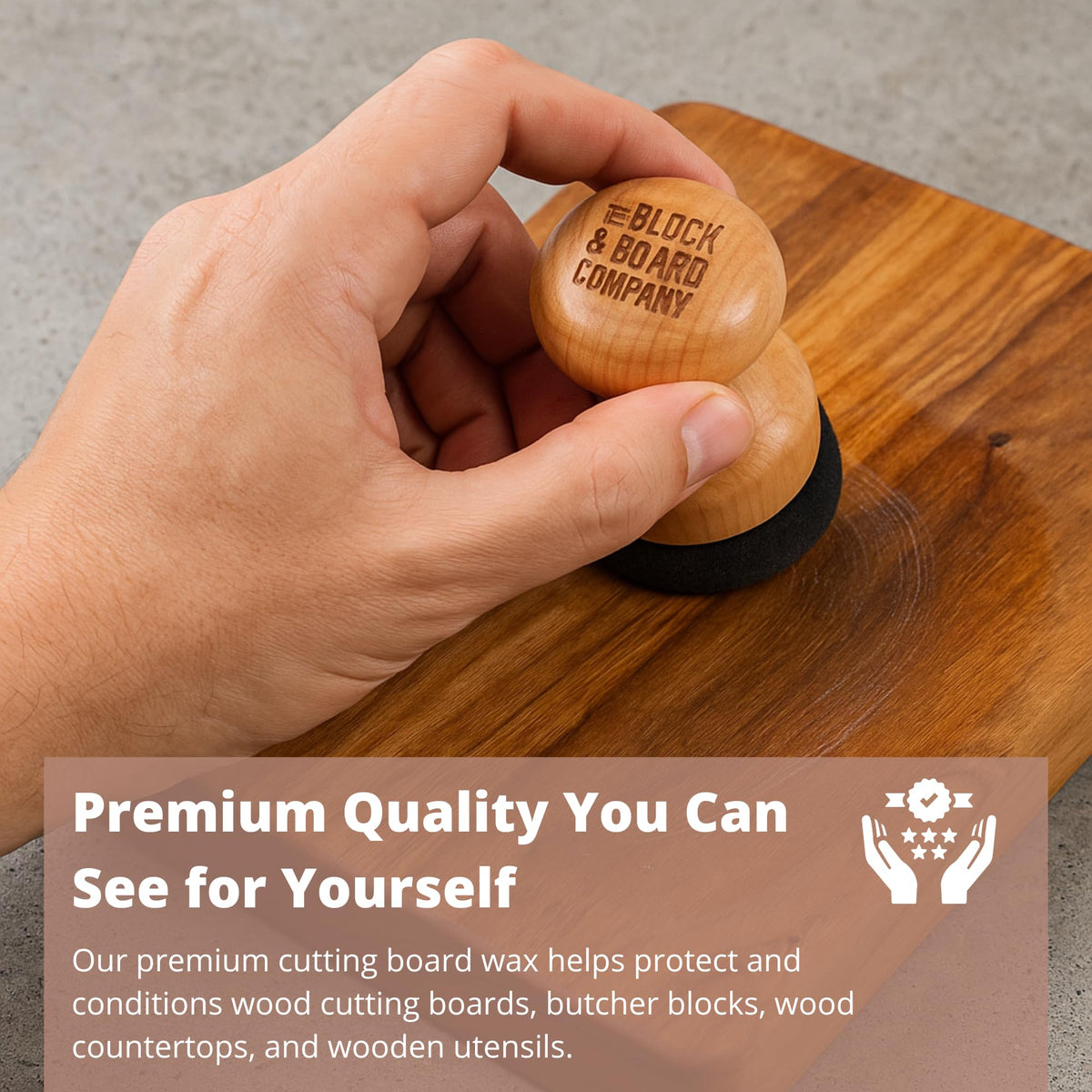 The Block & Board Company Cutting Board Wax - Food Safe & Water Resistant | 250 ml Liquid 3