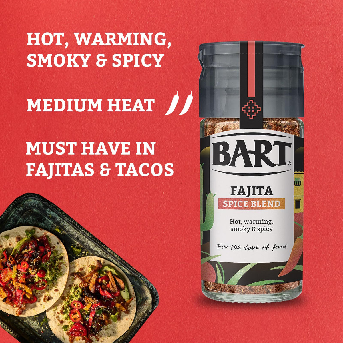 BART Latin American Spice Collection - Cayenne Pepper, Chilli Flakes, Sweet Smoked Paprika, Mild Chilli Powder, Hot Chilli Powder, Fajita Spice Blend 4