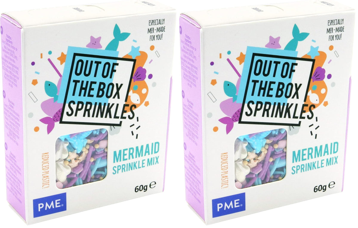 PME Mermaid Sprinkles Mix - 120g (Pack of 2) | Multi-colored | Granule