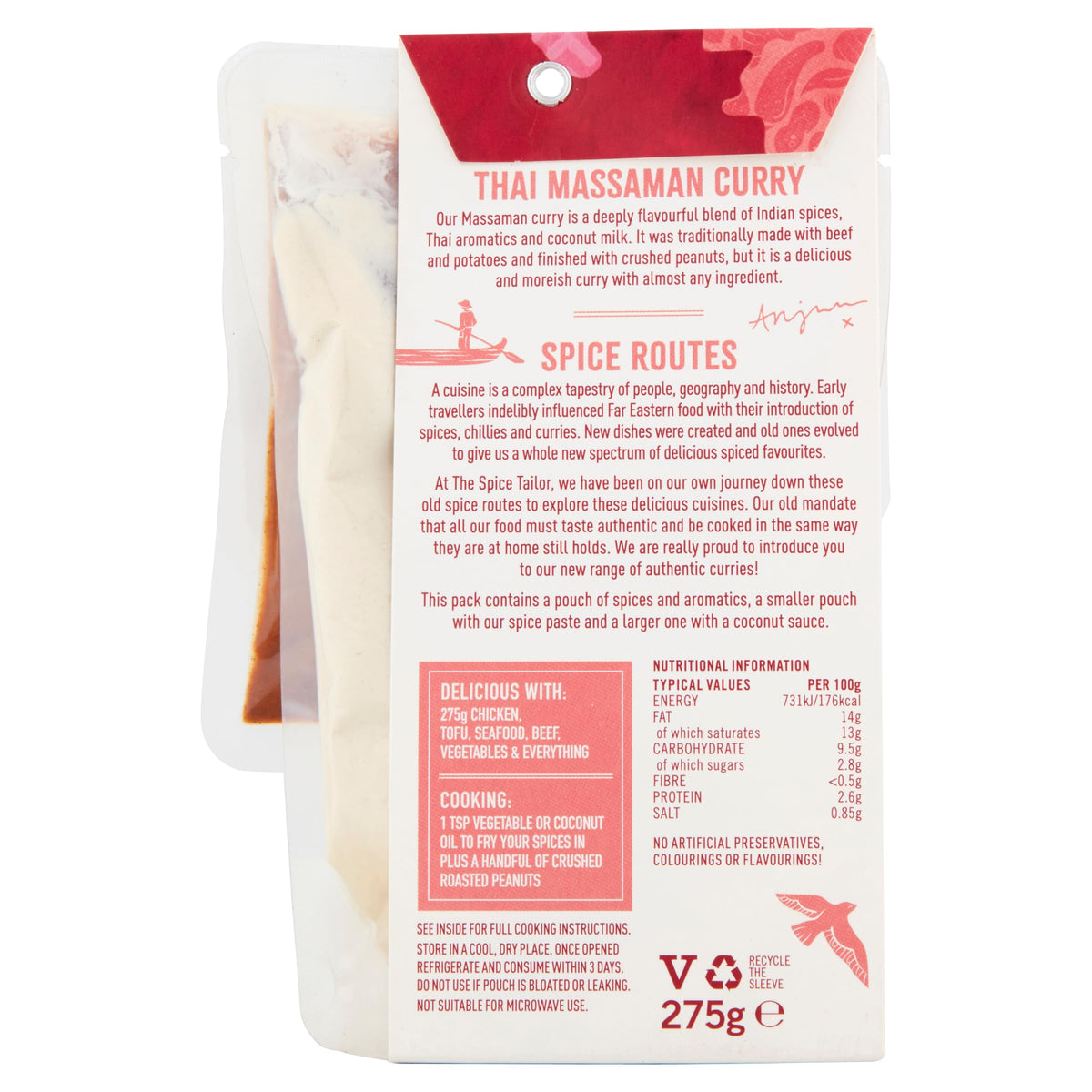 The Spice Tailor Thai Massaman Curry Sauce Meal Kit - Pack of 5 (275g Each)