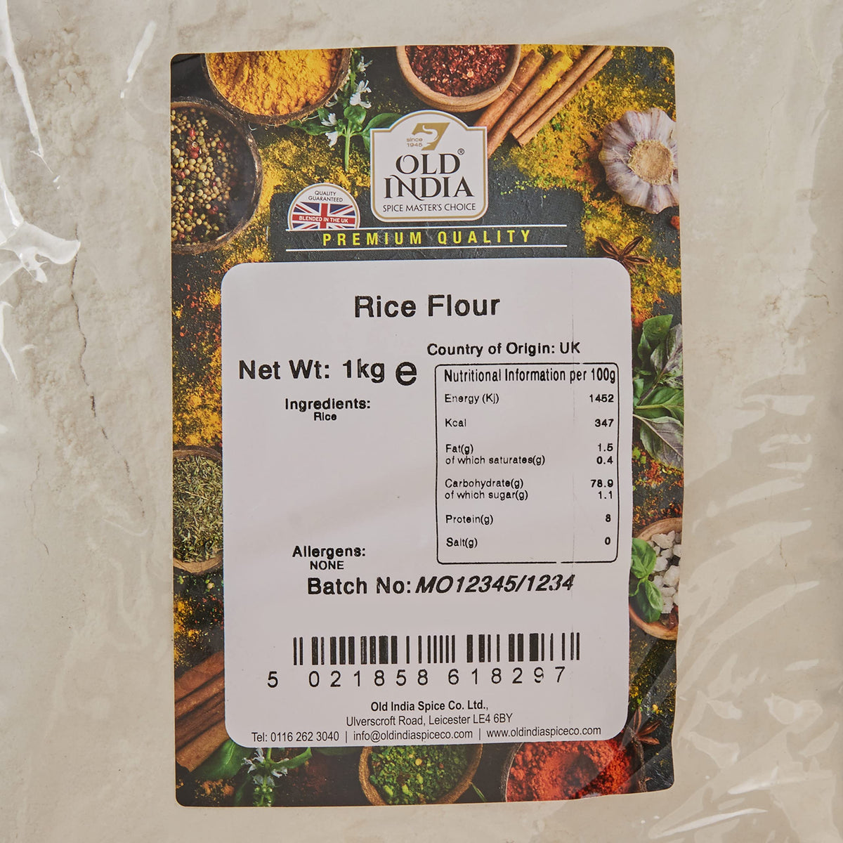 Old India Rice Flour - 1kg Bag | Natural, Additive-Free, GMO-Free 2