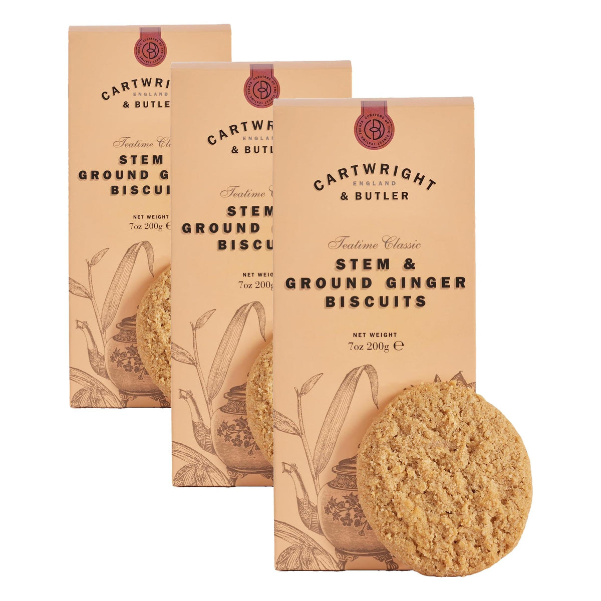 Cartwright & Butler Stem Ginger Biscuits - Pack of 3 | 600g