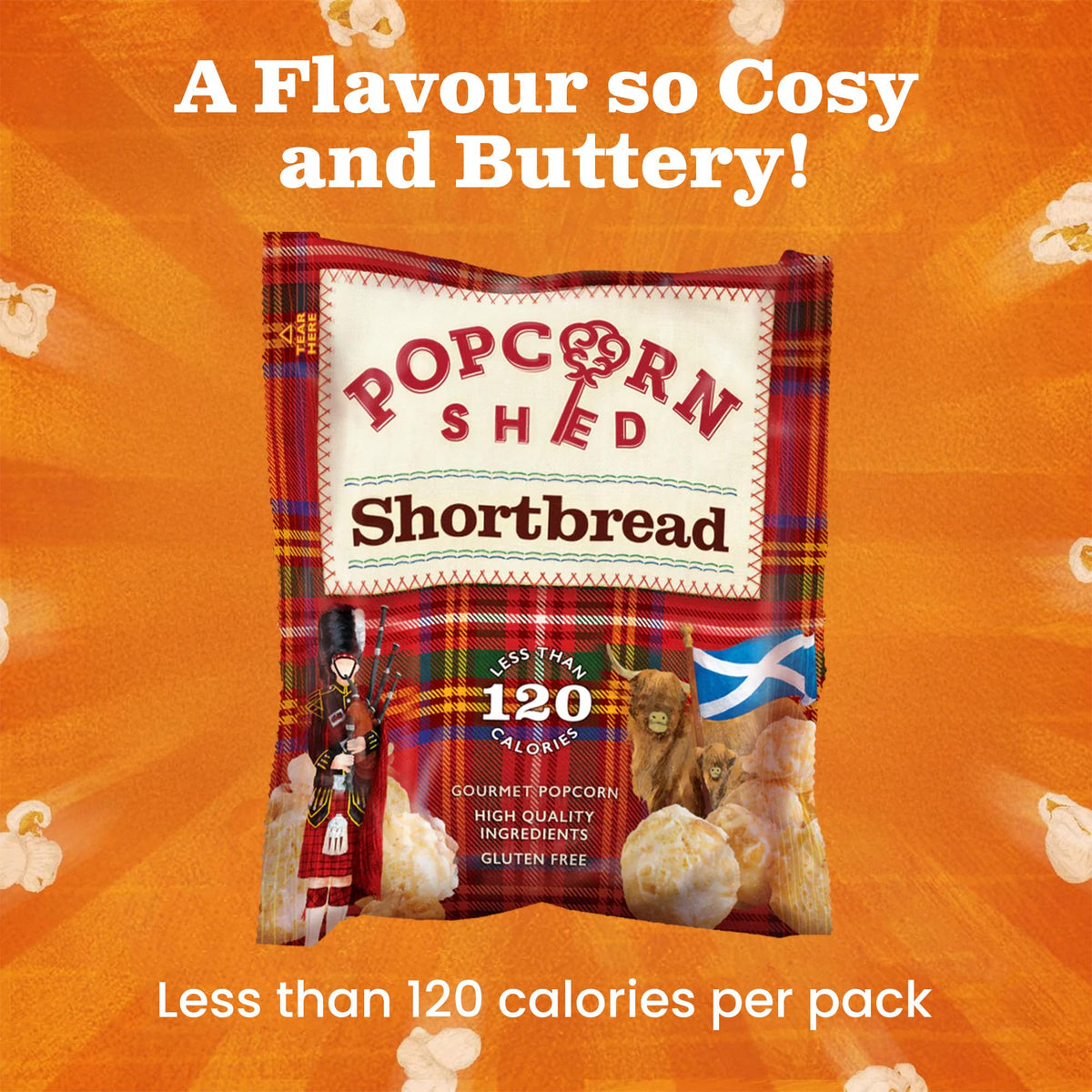 Popcorn Shed Shortbread Caramel Gourmet Popcorn - Gluten Free, 24g 7