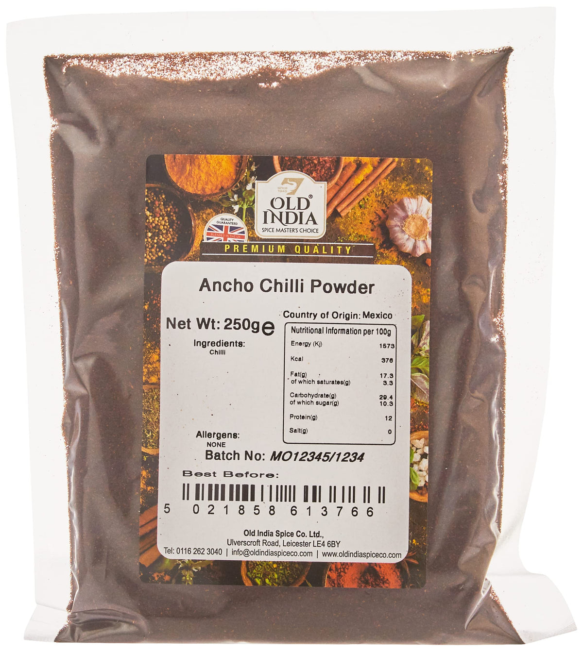 Old India Ancho Chili Powder - 100% Natural, Additive-Free | 250g 1