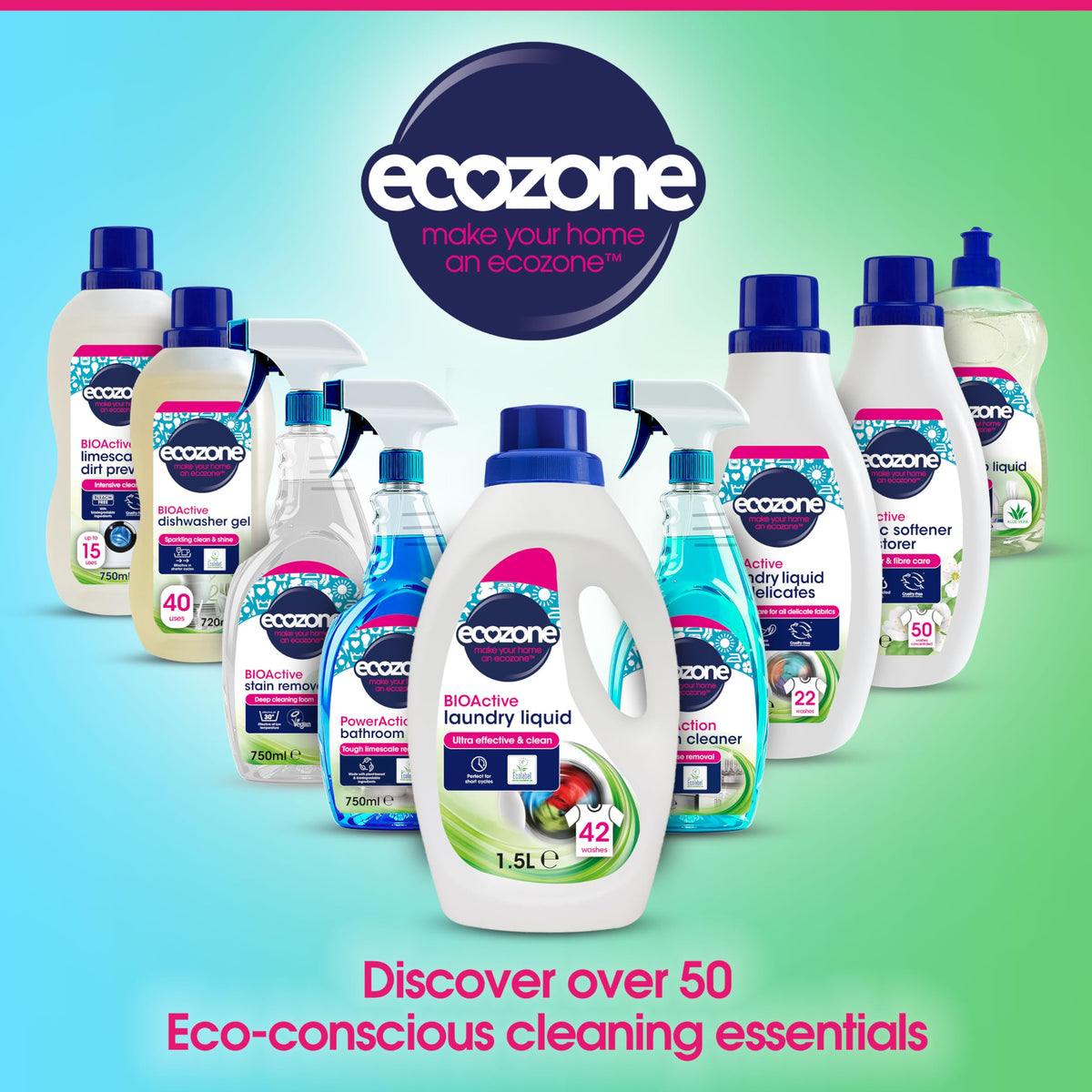 Ecozone BIOActive Limescale & Dirt Preventor Liquid - Washing Machine Cleaner | 750 ml | Bleach-Free 5
