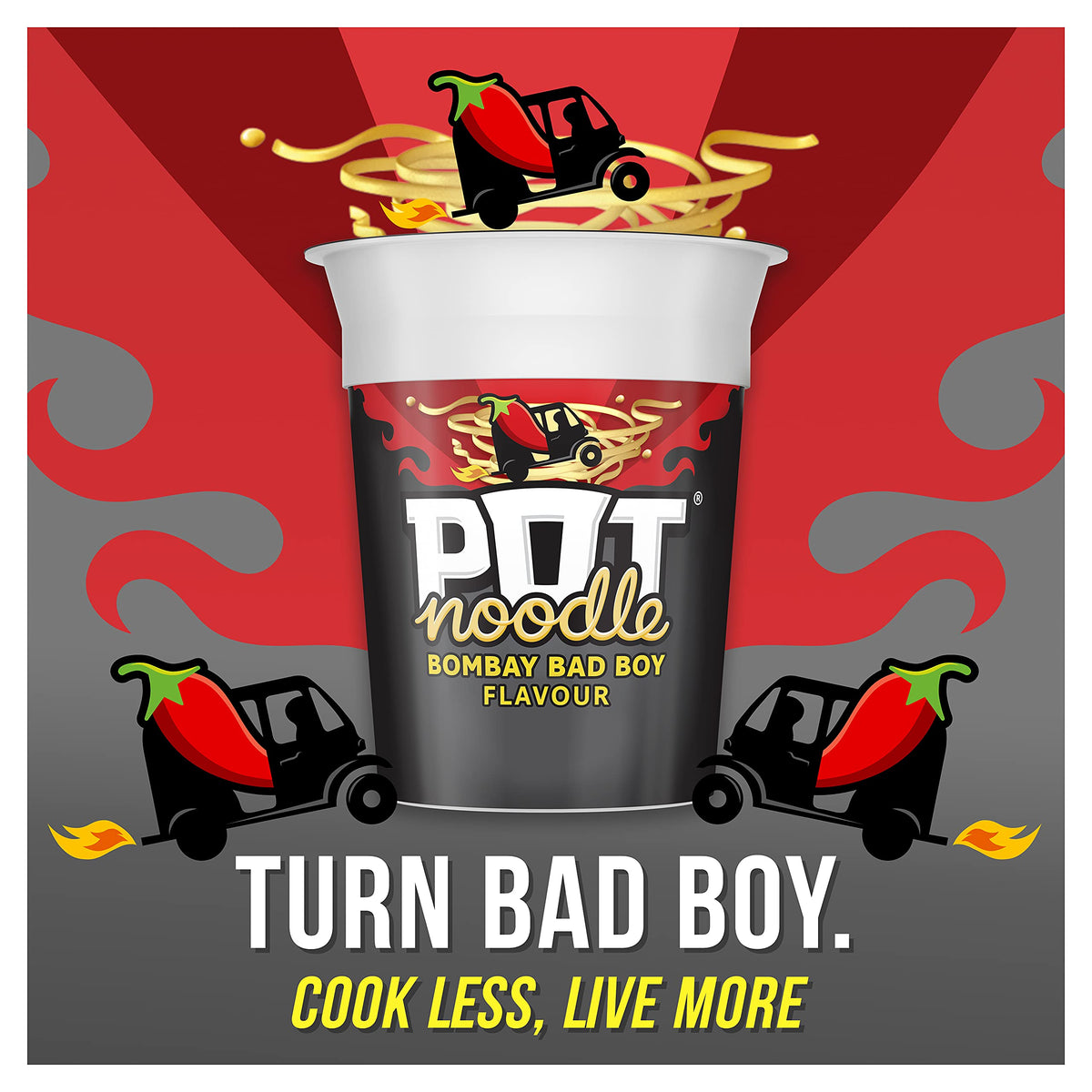 Pot Noodle Bombay Bad Boy Curry Noodles - 90g Pot (Pack of 5) 6