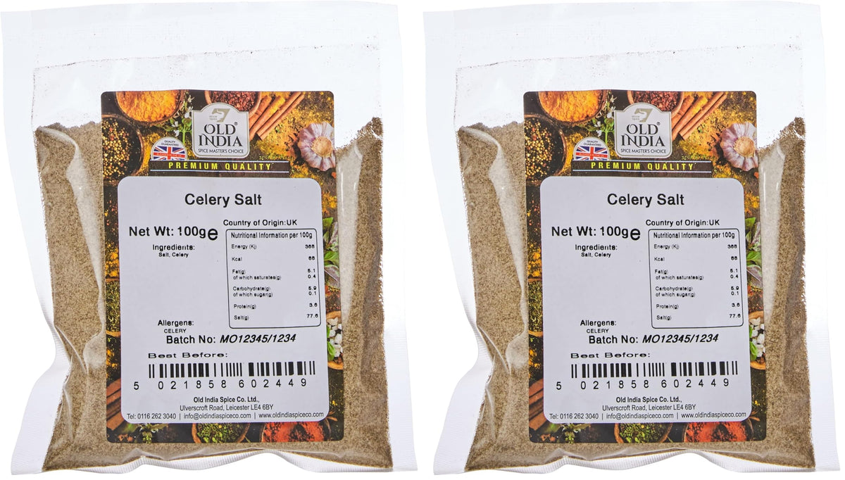 Old India Celery Salt - Natural Flavouring | 100g (Pack of 2)