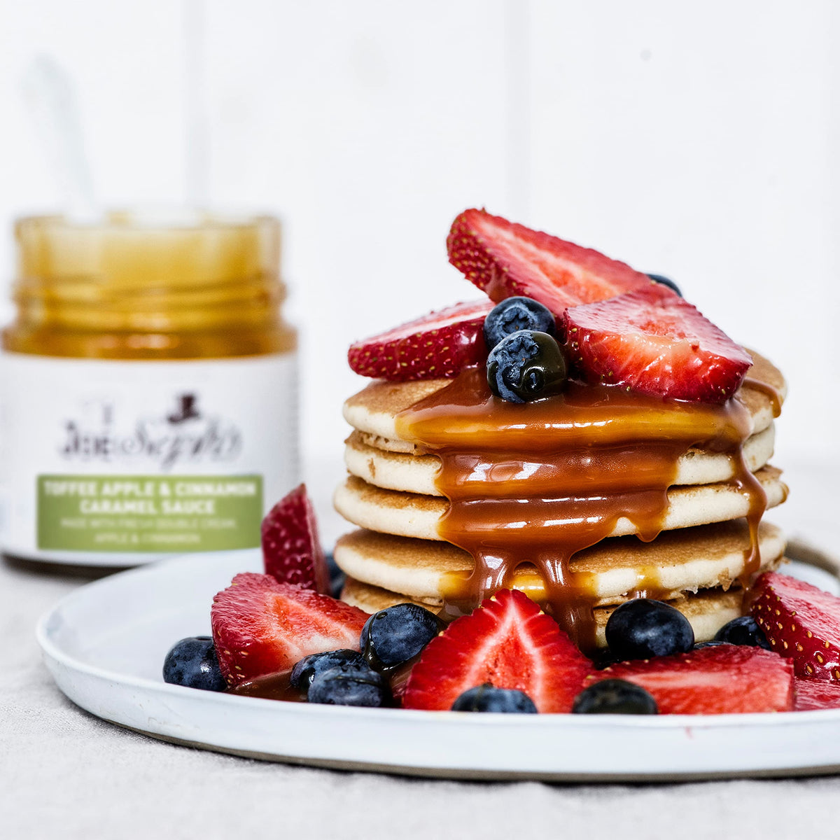 Joe & Seph's Toffee Apple & Cinnamon Caramel Sauce - 3 x 230g Jars | Handmade in Great Britain | 100% Natural Ingredients