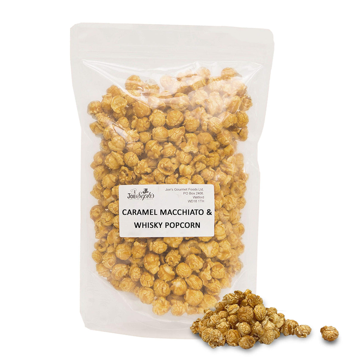 Joe & Seph's Caramel Macchiato and Whisky Popcorn - 335g Bag 1