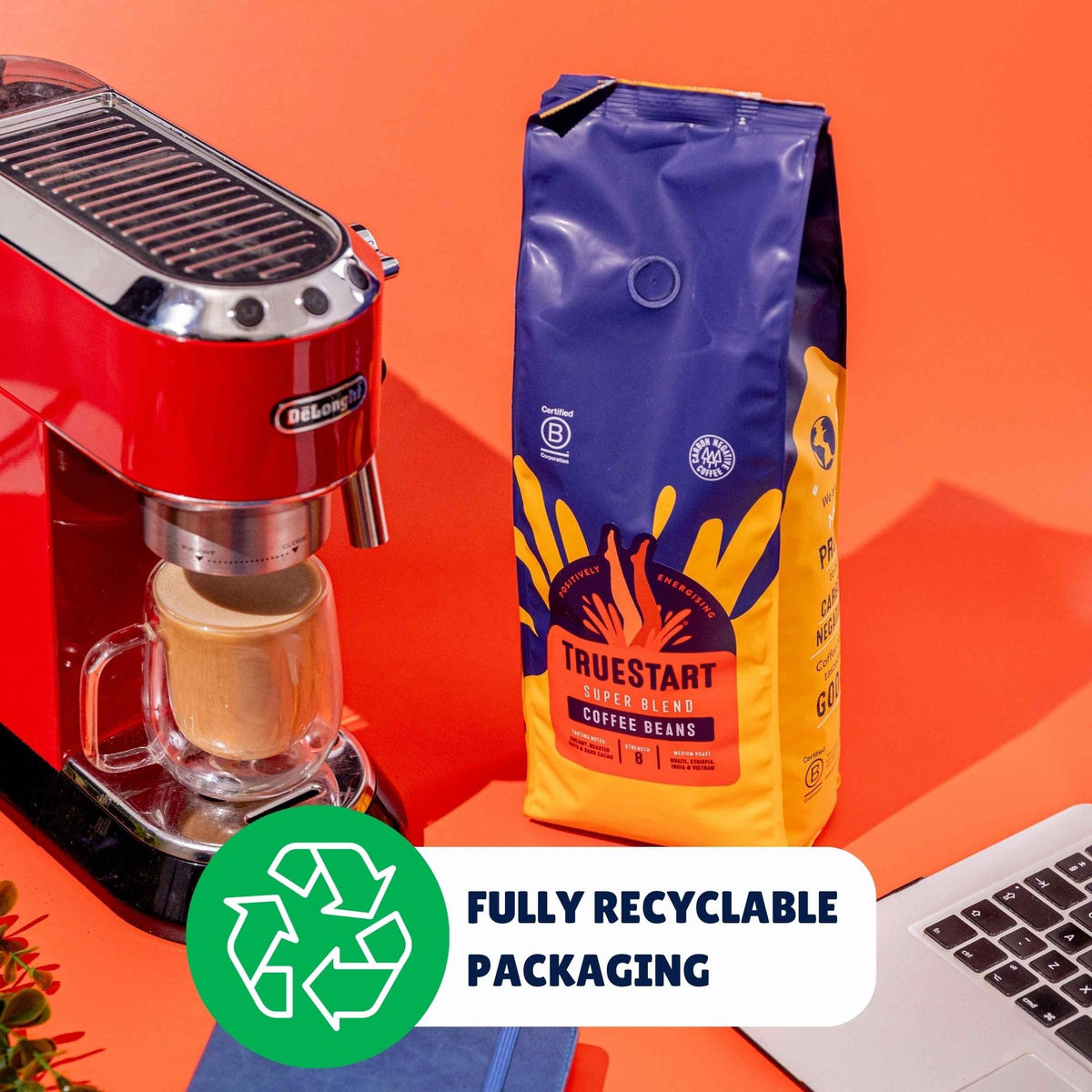 TRUESTART Super Blend Ground Coffee - Medium Roast, 1kg Bag | Rich Antioxidants, Mycotoxin-Free 3