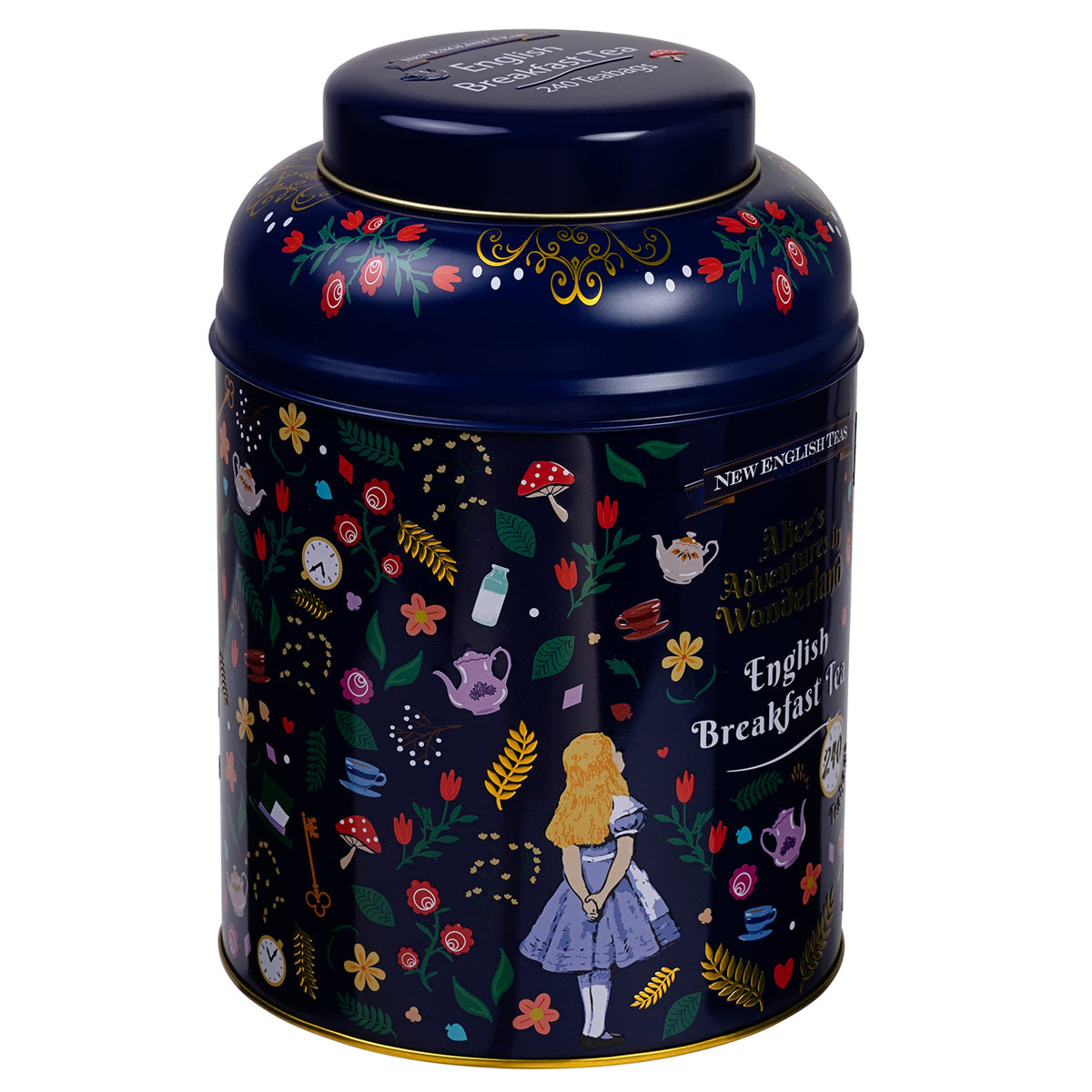 New English Teas Alice in Wonderland Victorian Tea Tin - 240 English Breakfast Tea Bags 8