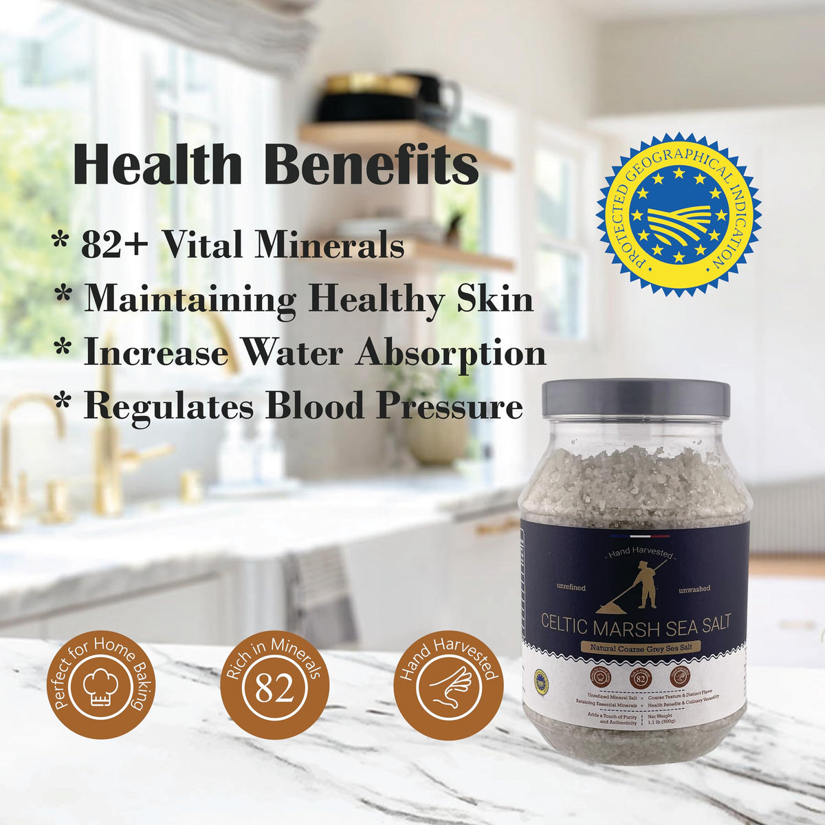 Celtic Marsh Sea Salt - Unrefined, Coarse, Mineral-Rich | 500g