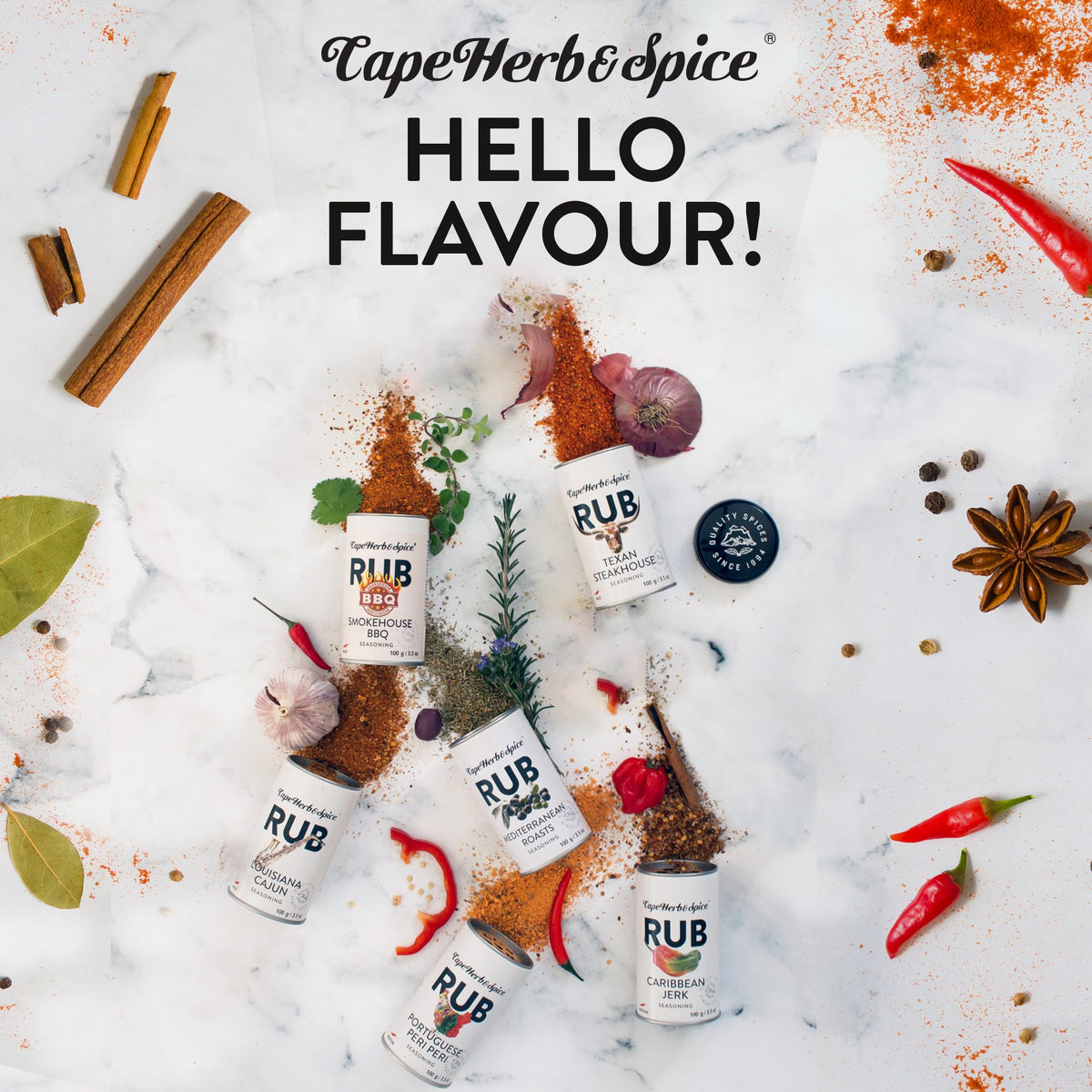 Cape Herb & Spice Mediterranean Roasts Seasoning - Hickory Smoked, All-Purpose Blend, 200g Total 6