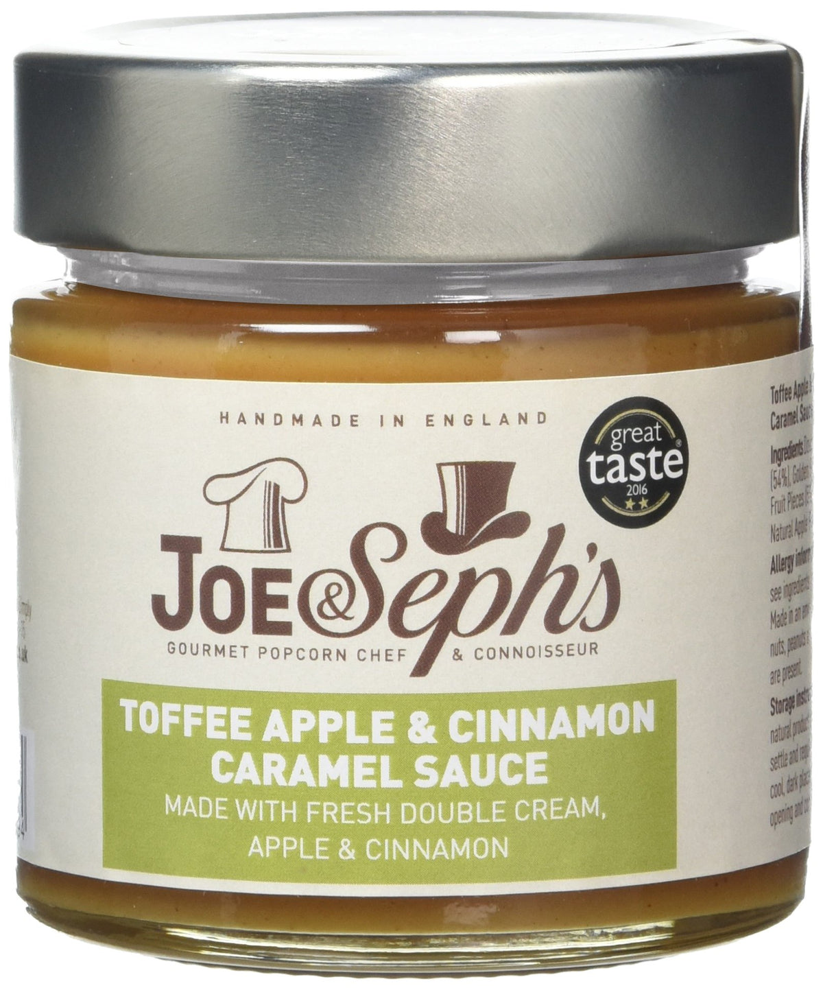 Joe & Seph's Toffee Apple and Cinnamon Caramel Sauce - 2 Star Great Taste Award Winner | 230g