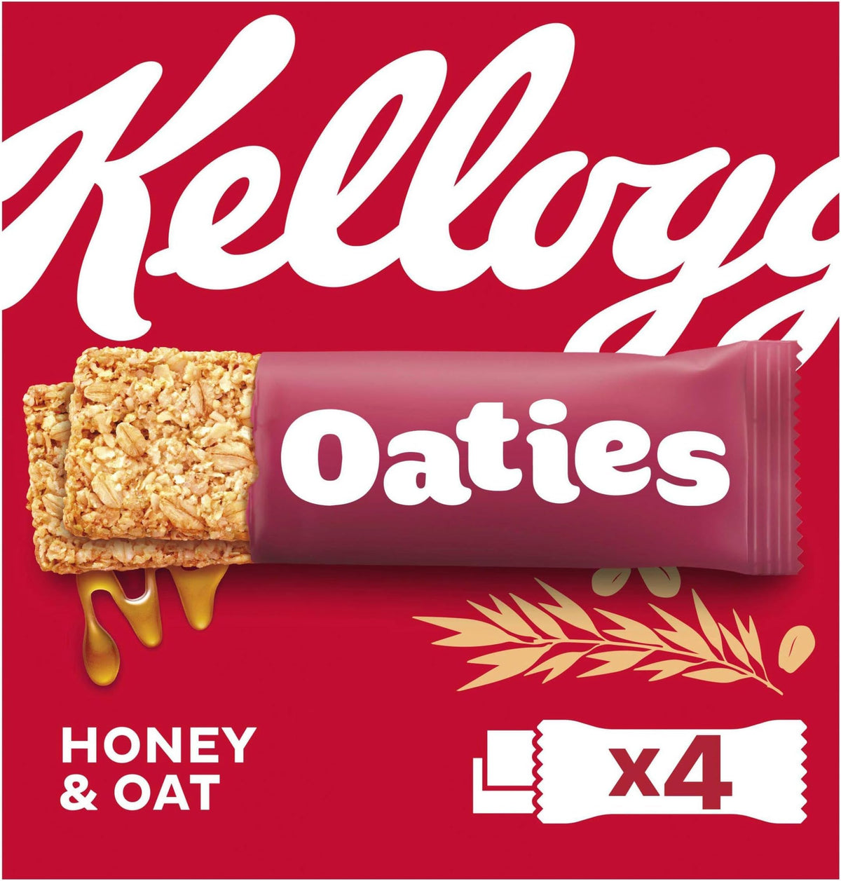 Kellogg's Oaties Honey & Oat Snack Bar - High Protein | 40g Bar | 5 Pack