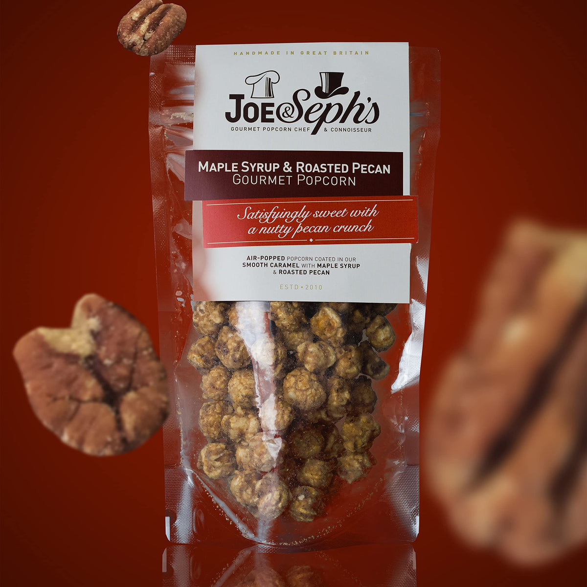 Joe & Seph's Maple Syrup & Roasted Pecan Gourmet Popcorn - 80g Bag | Gluten Free | Vegetarian 3
