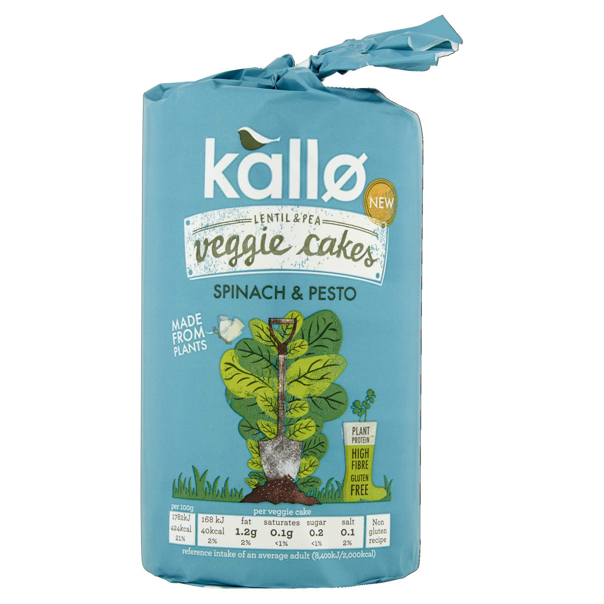 Kallo Spinach & Pesto Lentil & Pea Veggie Cakes - High Protein, High Fibre, Gluten-Free | 244g 3