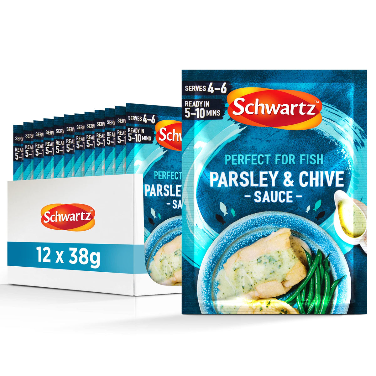 Schwartz Parsley and Chive Sauce Mix - 38g Pack of 12 | Vegetarian Friendly