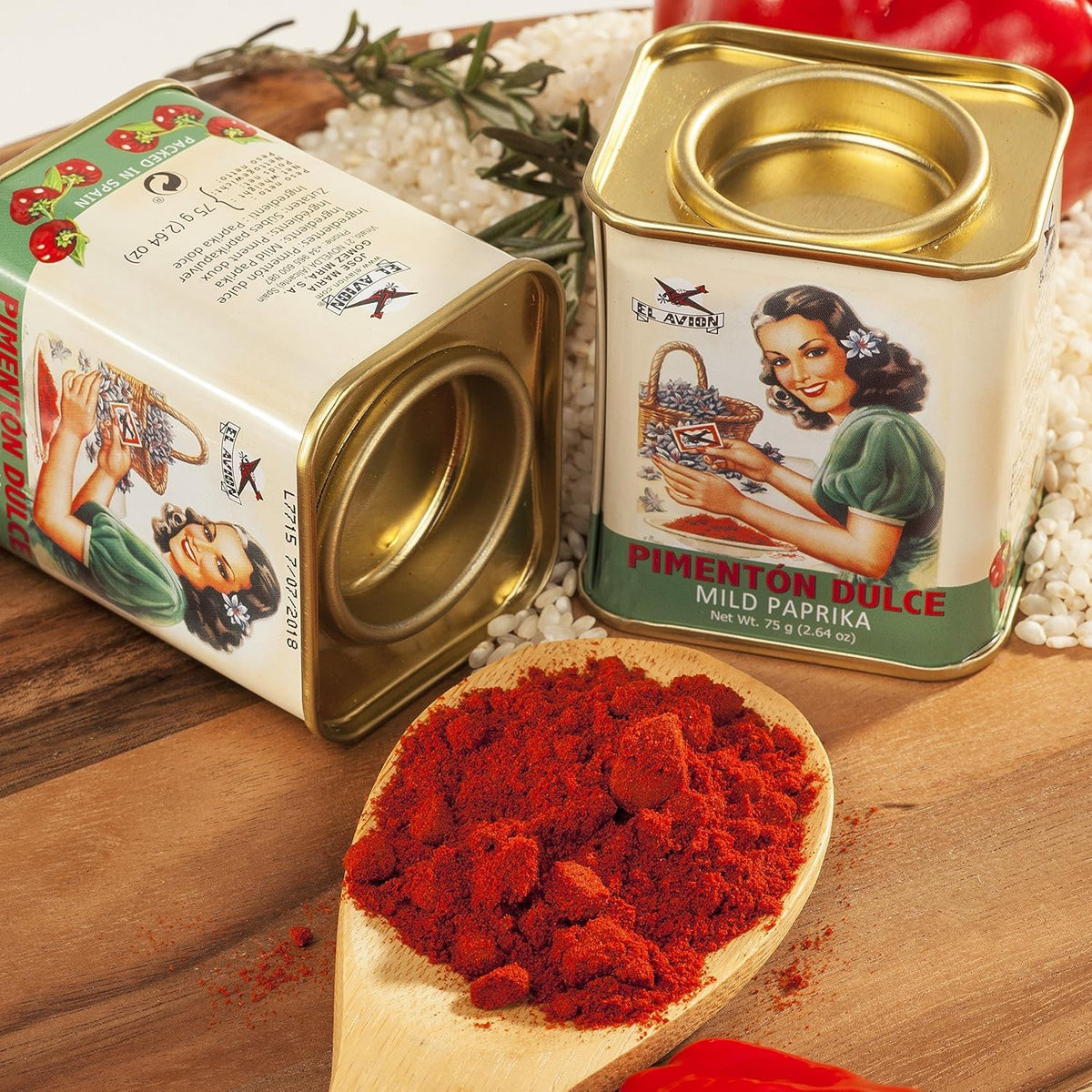 El Avion Vintage Mild Paprika - 75g Tin | Powdered Spice 3