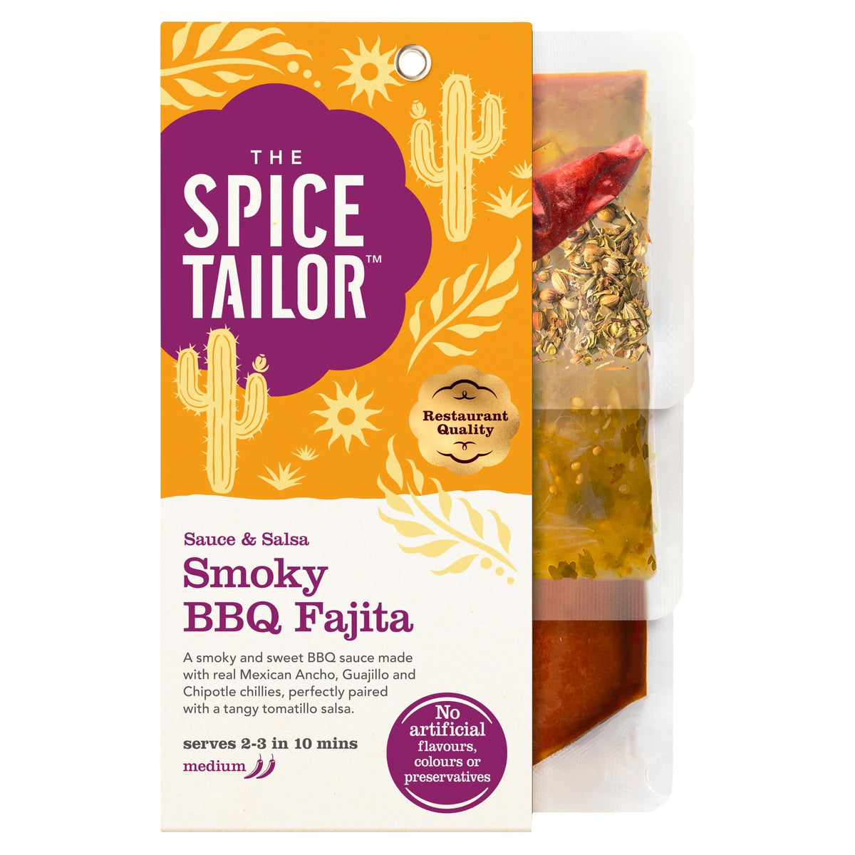 The Spice Tailor Mexican Smoky BBQ Fajita Sauce & Salsa Meal Kit - Pack of 5