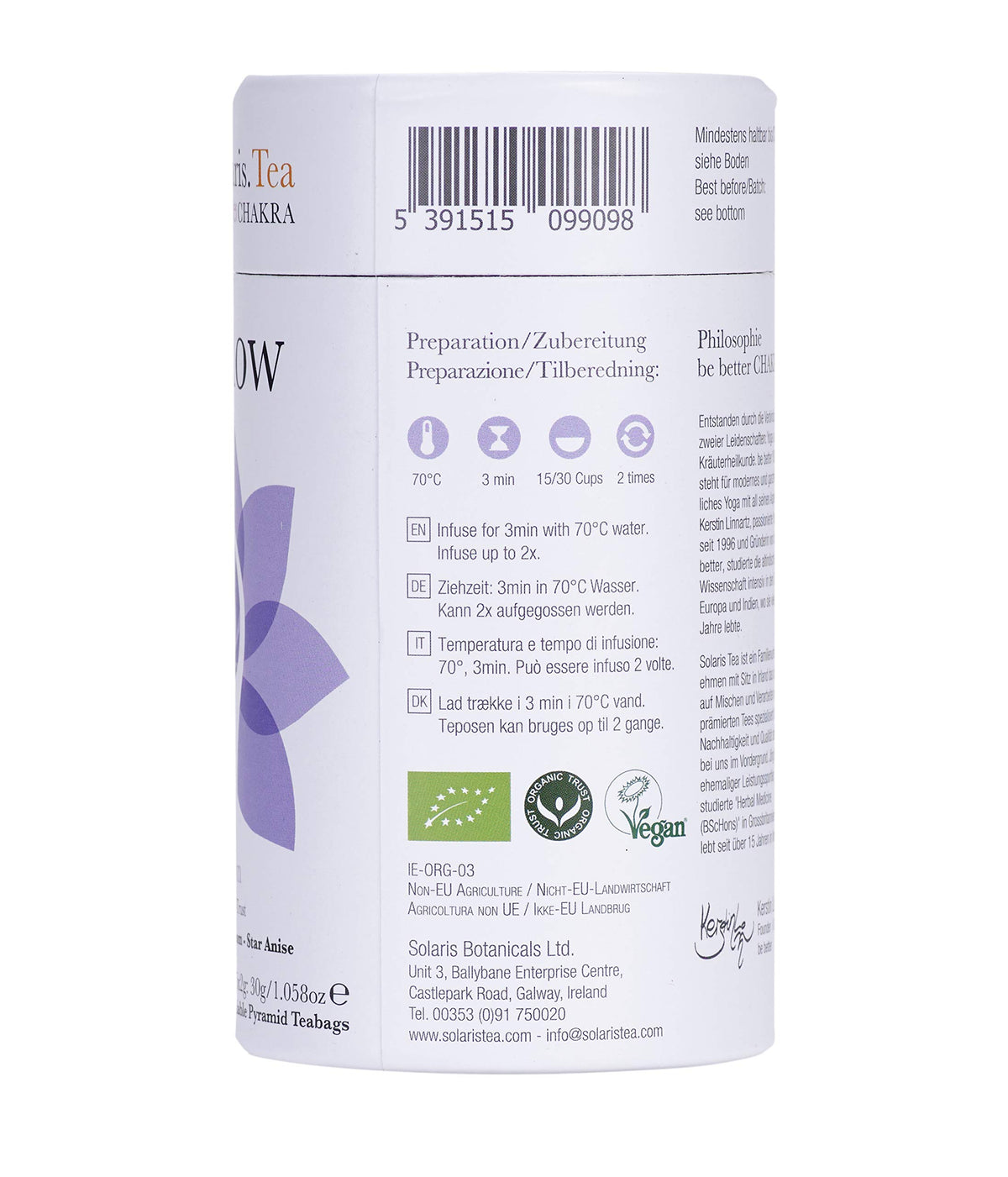 Solaris Tea 'I Know' Crown Chakra Herbal Tea - Organic, Vegan, Promotes Relaxation | 30g 9